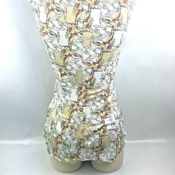 Weston Anthropologie Floral Blouse Sleeveless XS - Picture 7 of 7